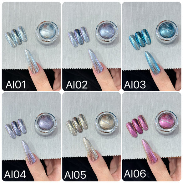 MPA Supernova Chrome Powder by misspinknail - Full 6pc set/Individual Colours (AI)
